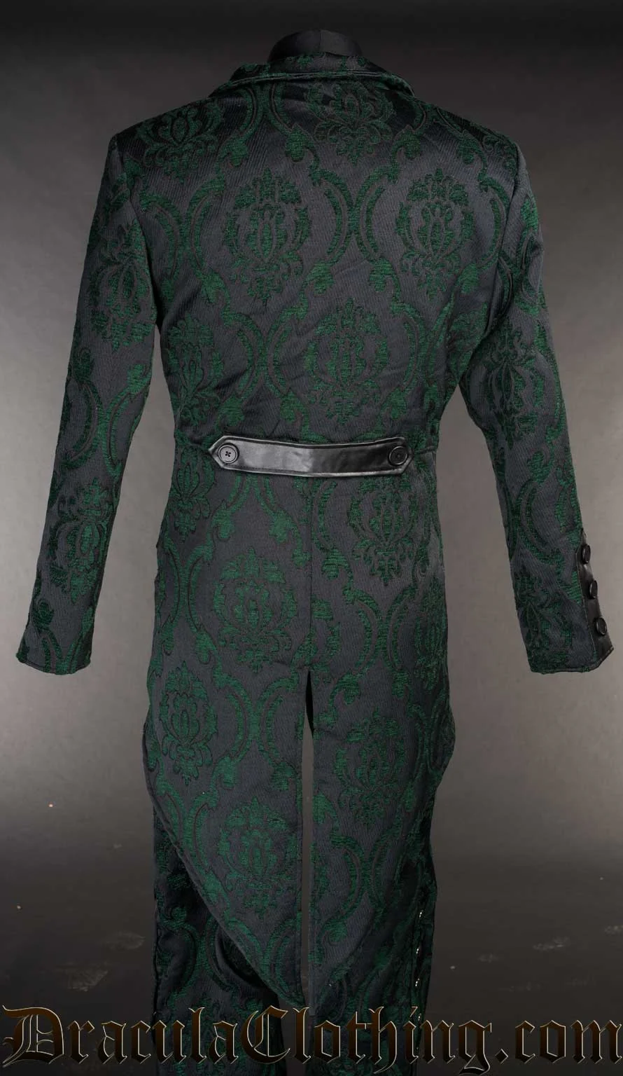Green Brocade Tailcoat - Image 2