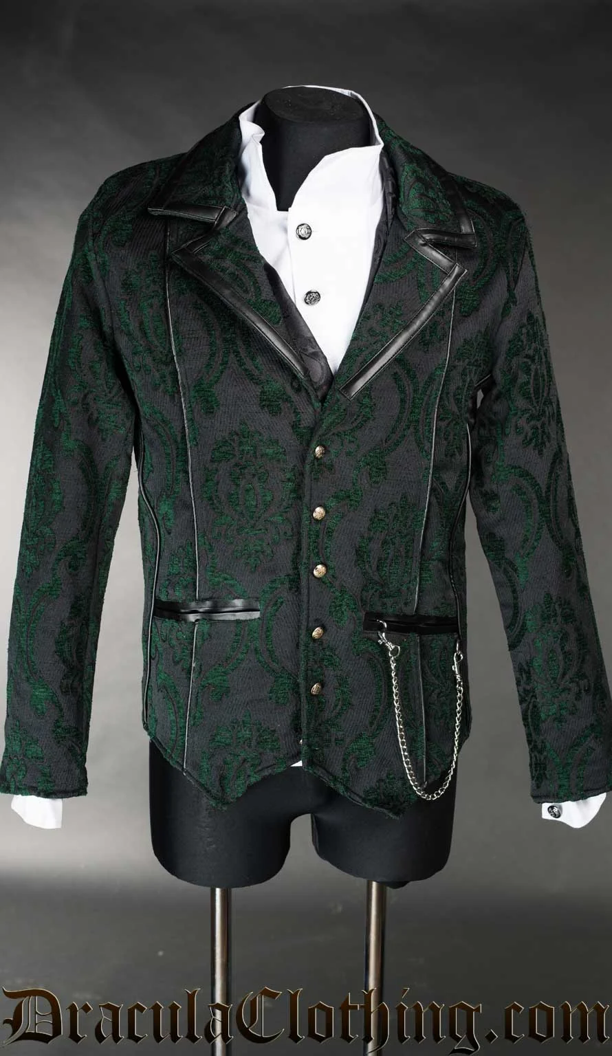 Green Brocade Tesla Jacket