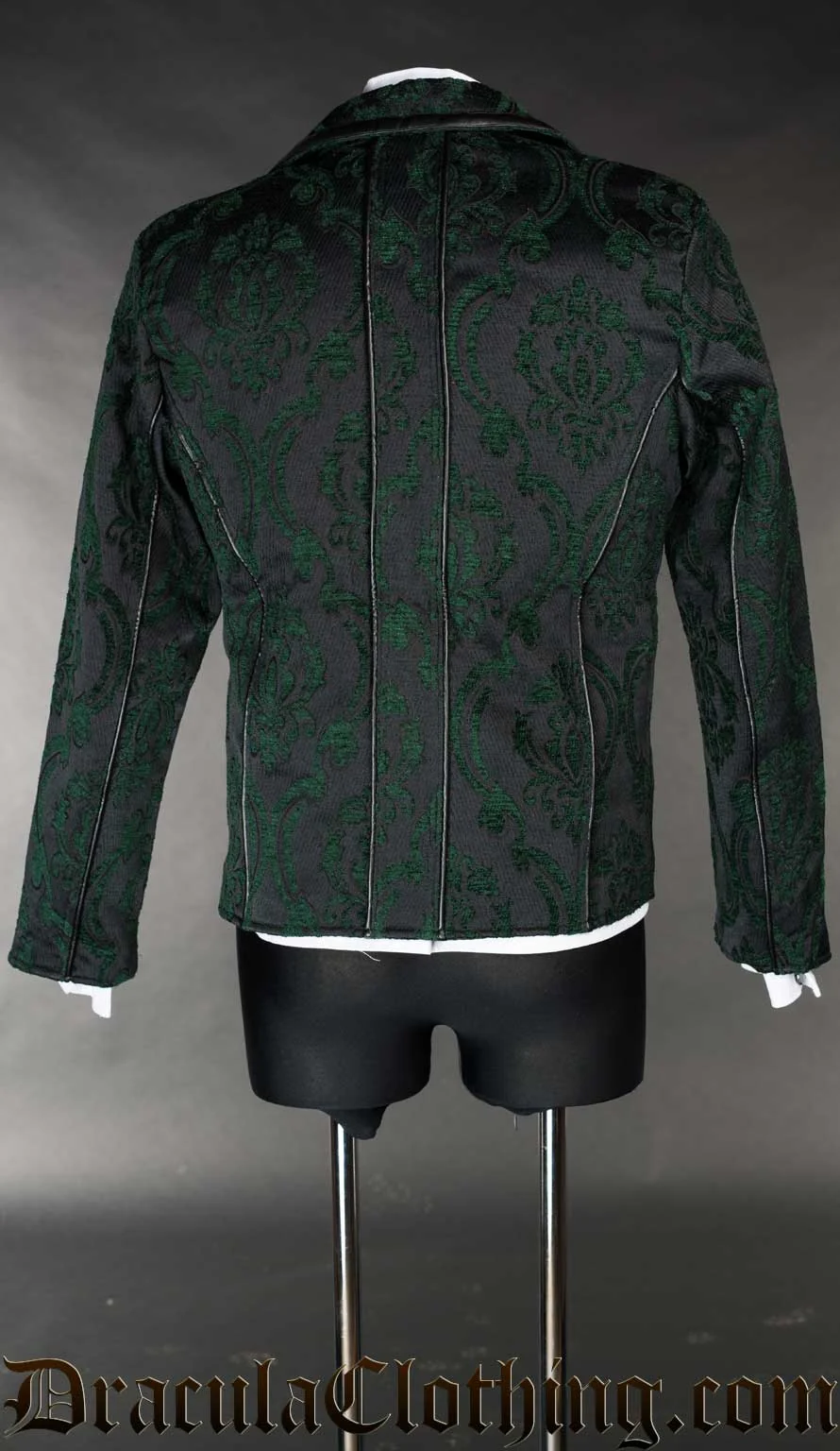 Green Brocade Tesla Jacket - Image 2
