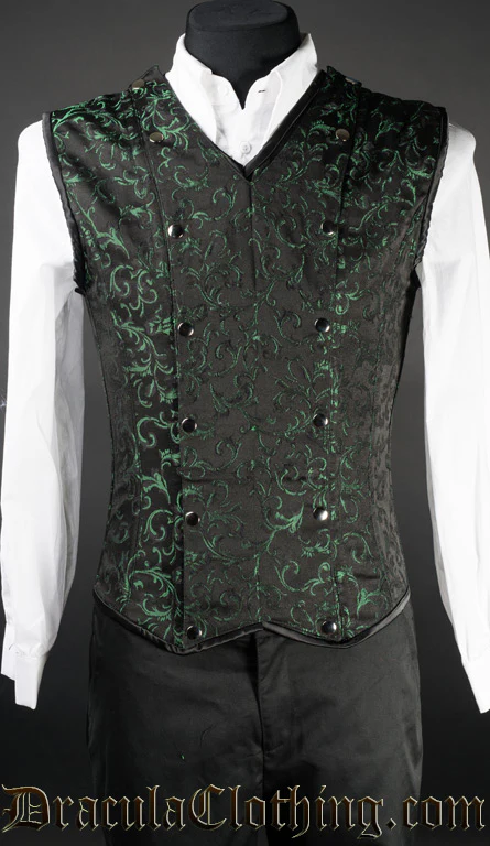 Green Brocade V-Shaper - Image 2