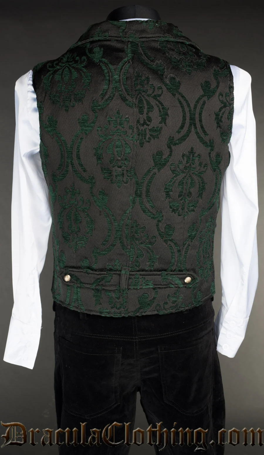 Green Brocade Waistcoat - Image 2