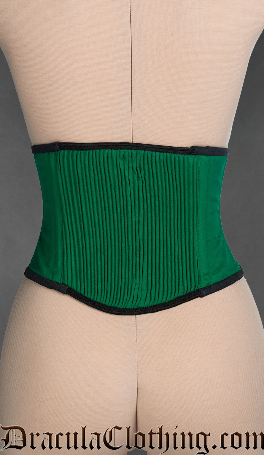 Green Cotton Laceless Corset - Image 2