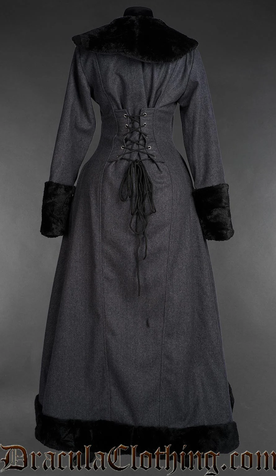 Grey Wool Pocket Winter Coat - Image 2