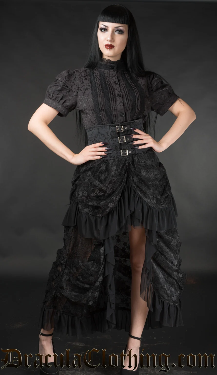 High Waist Bustle Skirt - Image 3