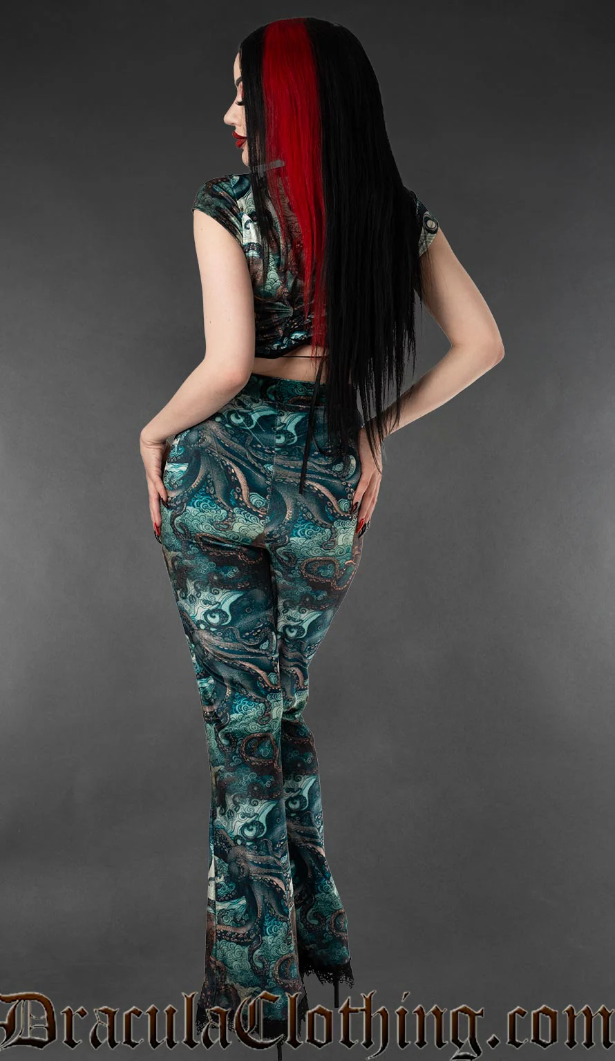 Kraken Flare Velvet Pants - Image 2