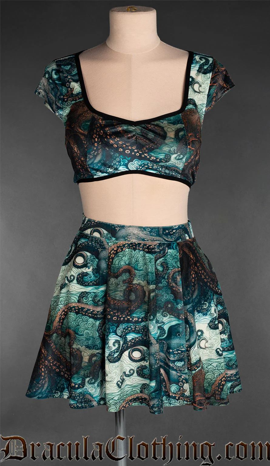 Kraken Velvet Short Skirt - Image 2