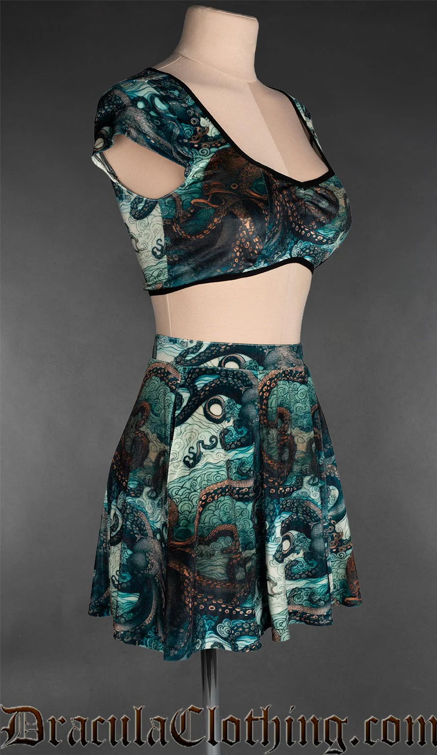 Kraken Velvet Short Skirt - Image 3