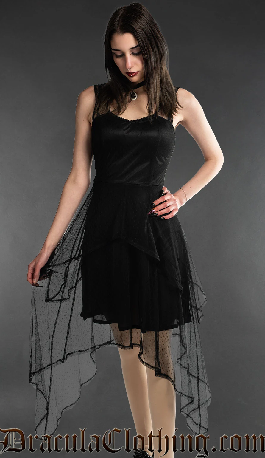 Lace Satin Dress - Image 3