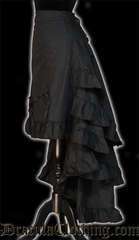 Black Layer Bustle Skirt