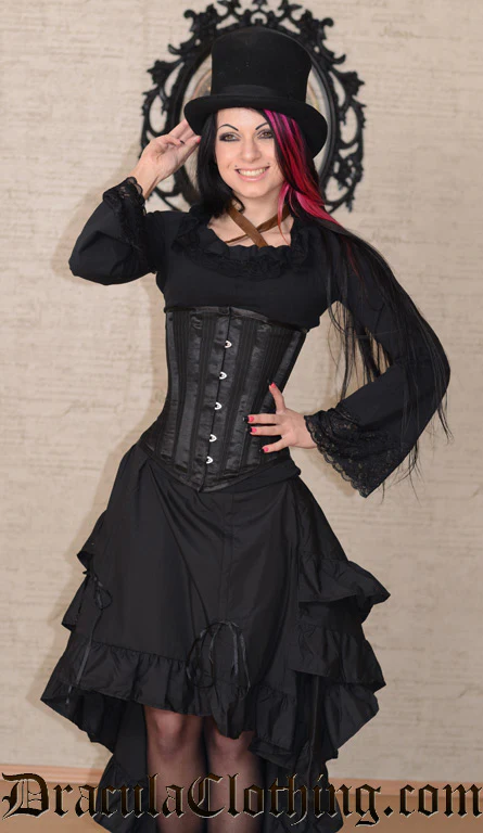 Black Layer Bustle Skirt - Image 5