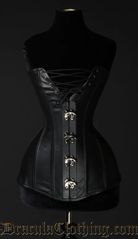 Leather Cleavage Clasp Corset