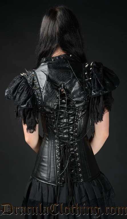 Leather Cleavage Clasp Corset - Image 3