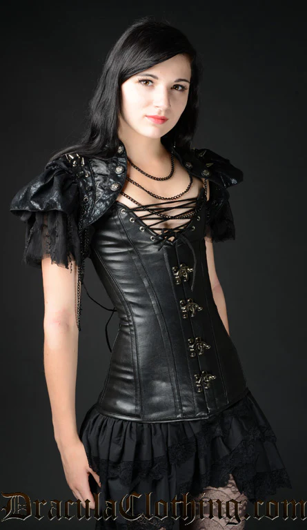Leather Cleavage Clasp Corset - Image 4