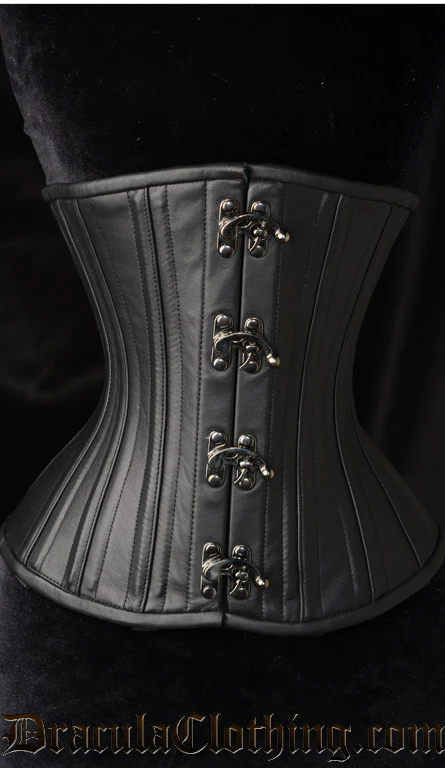 Leather Longline Clasp Corset - Image 3
