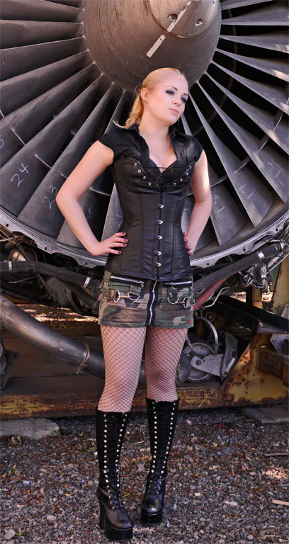 Leather Longline Cleavage Corset