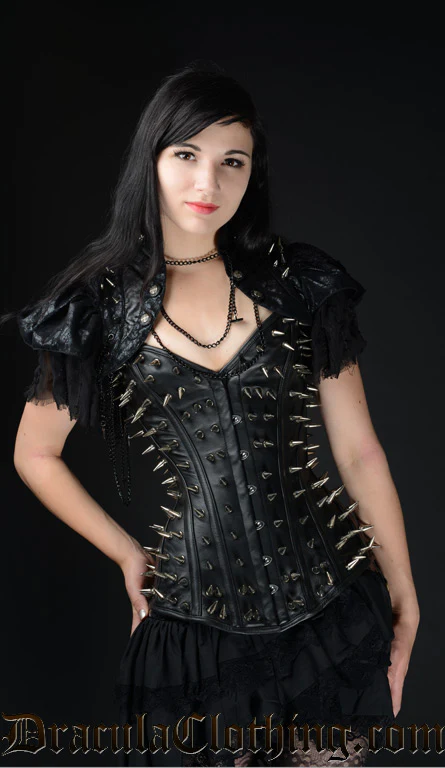 Leather Ultimate Spike Corset - Image 2