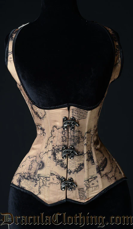 Map Shoulder Clasp Corset - Image 2