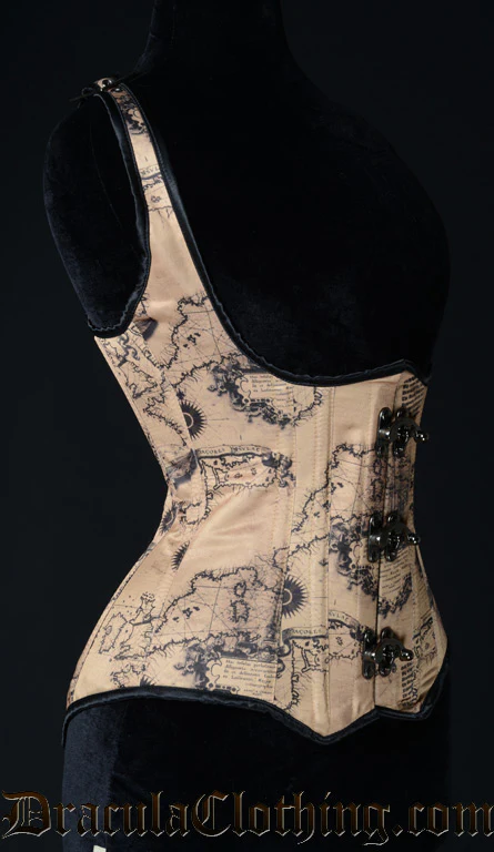 Map Shoulder Clasp Corset - Image 4