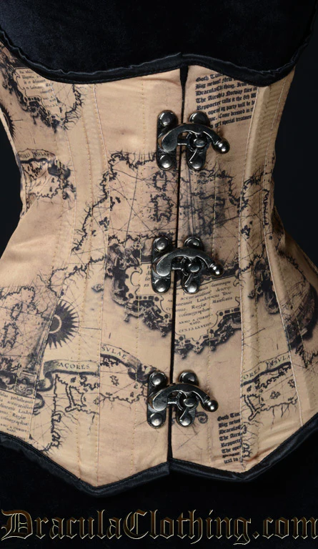 Map Shoulder Clasp Corset - Image 5