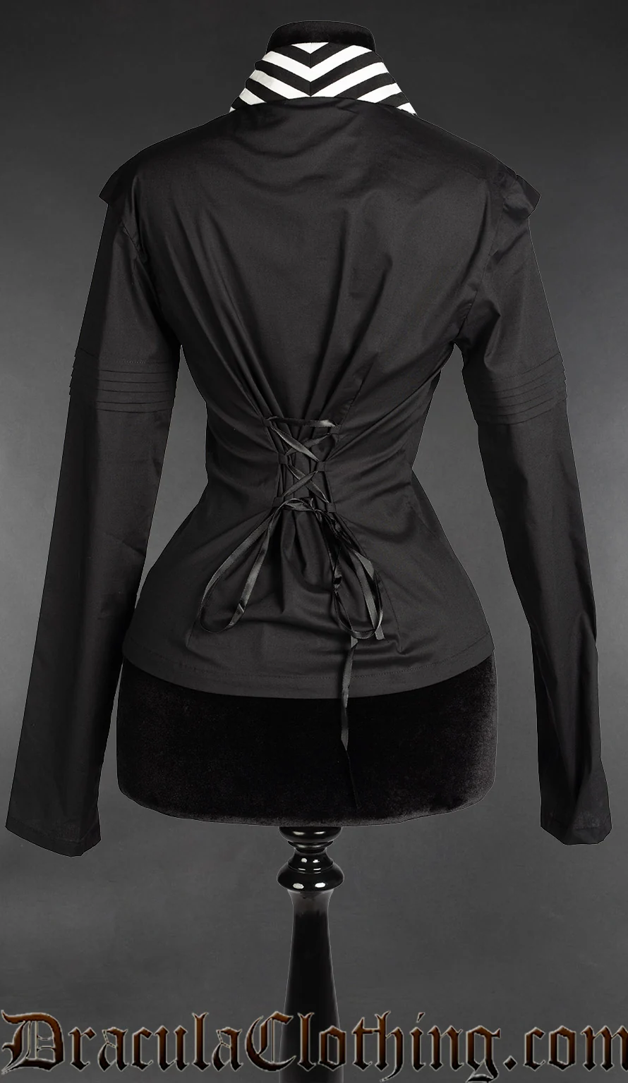 Midnight Striped Collar Blouse - Image 4