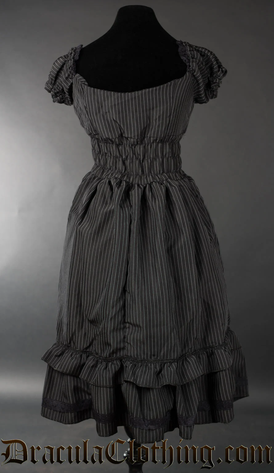 Pinstripe Gothabilly Dress - Image 5