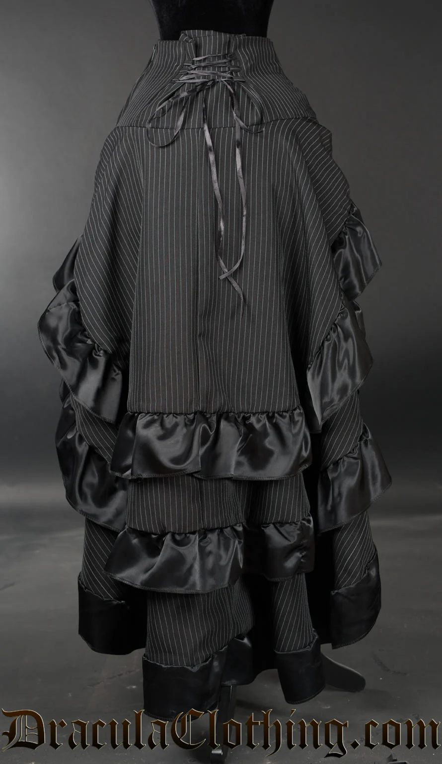 Pinstripe Layer Bustle Skirt - Image 3