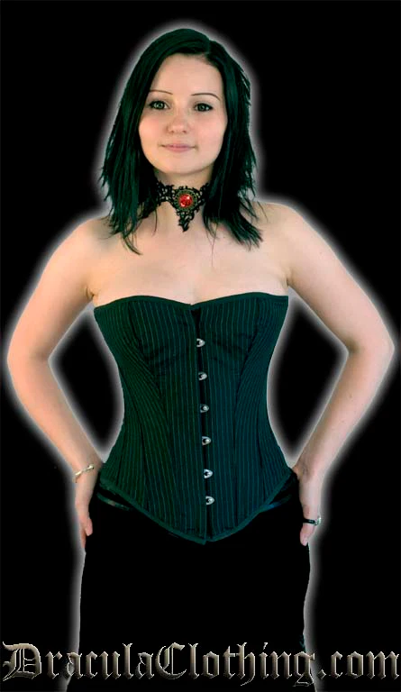 Pinstripe Overbust Corset - Image 2