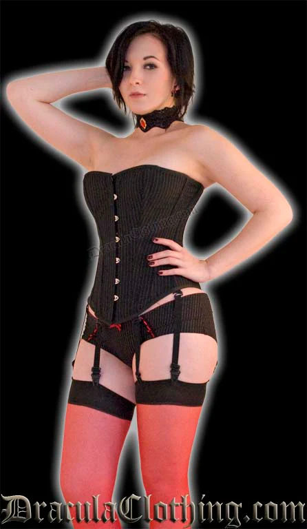 Pinstripe Overbust Corset - Image 3
