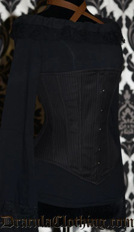 Pinstripe Underbust Corset - Image 2