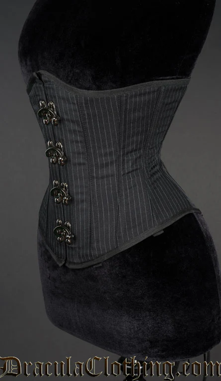 Pointed Pinstripe Clasp Corset - Image 3