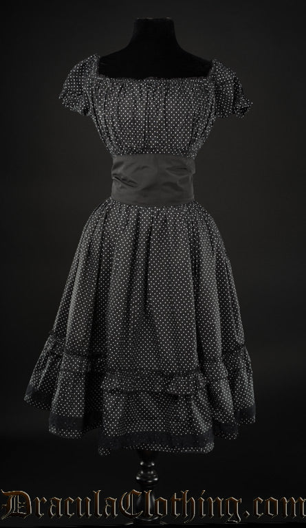 Polkadot Gothabilly Dress - Image 2