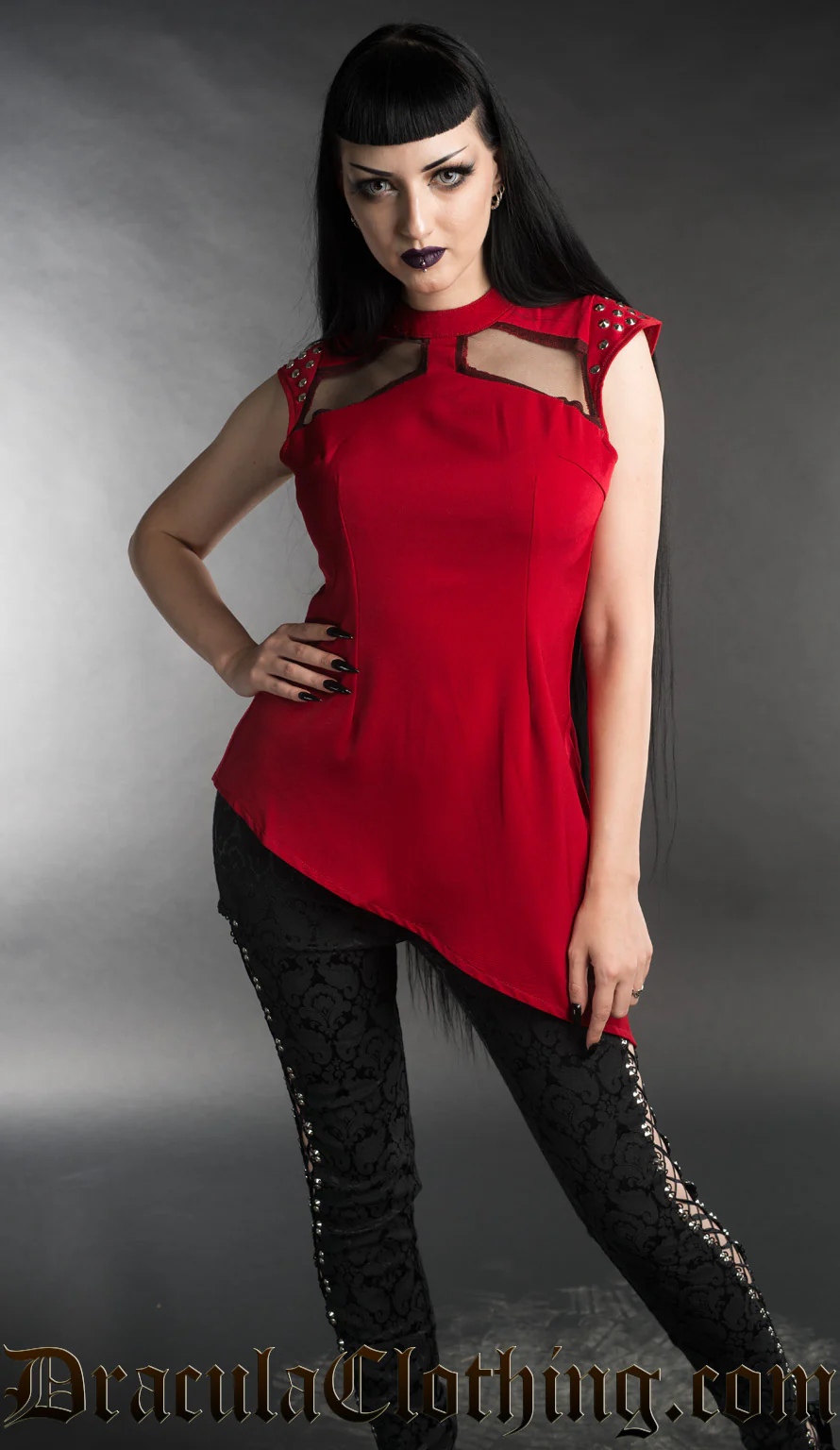 Red Spiked Tunic - Image 3