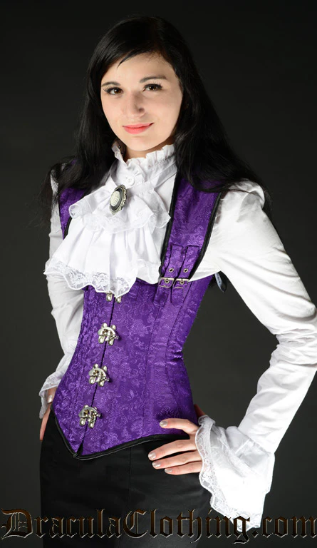 Purple Brocade Apocalyptic Clasp Corset