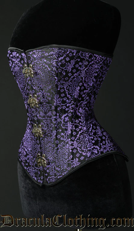 Purple Jacquard Clasp Overbust - Image 2