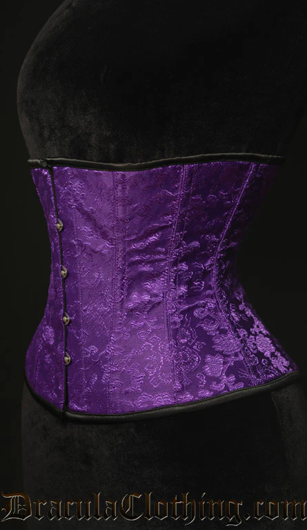 Purple Brocade Corset - Image 4