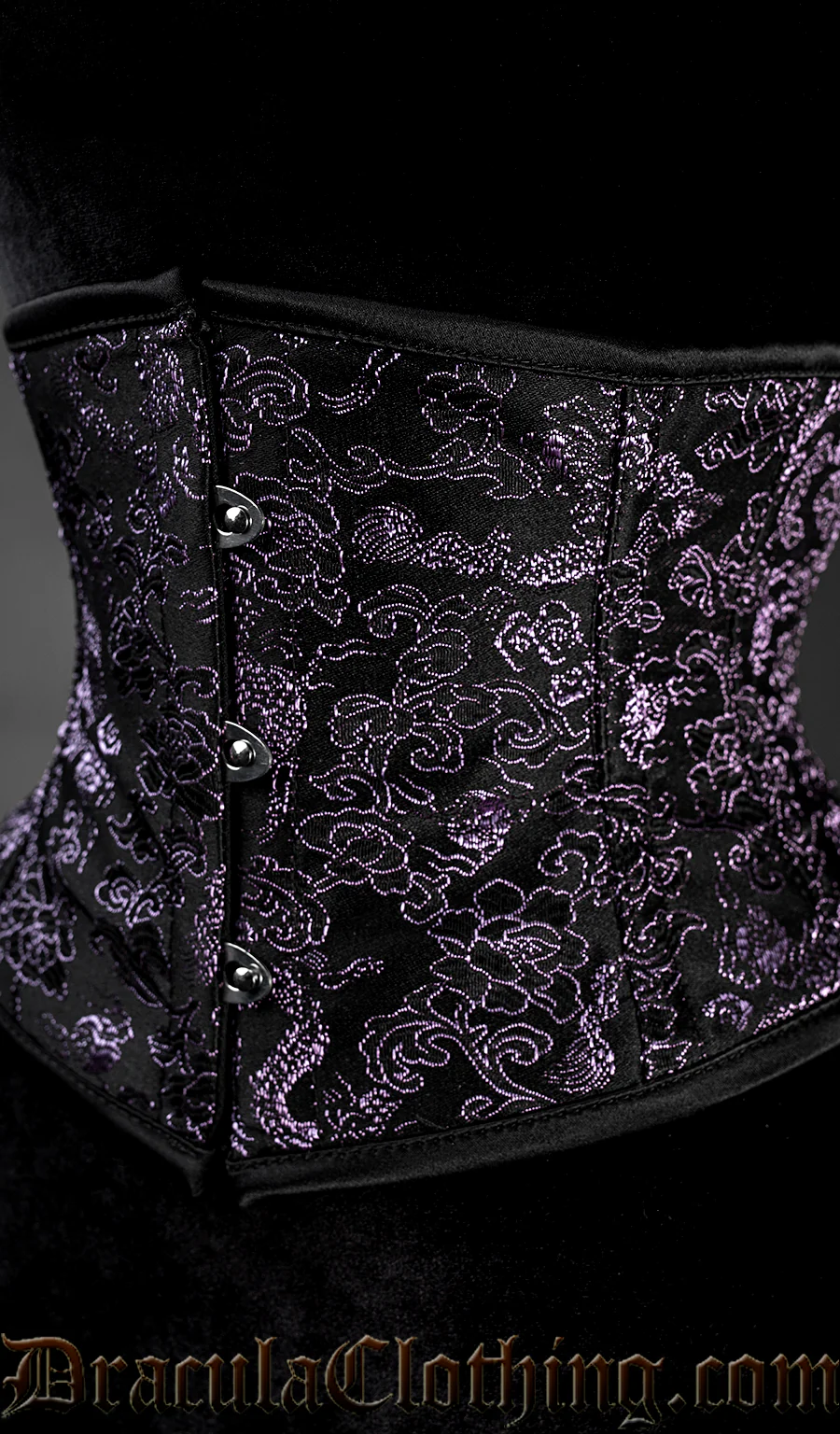 Purple Brocade Dragon Waist Cincher - Image 3