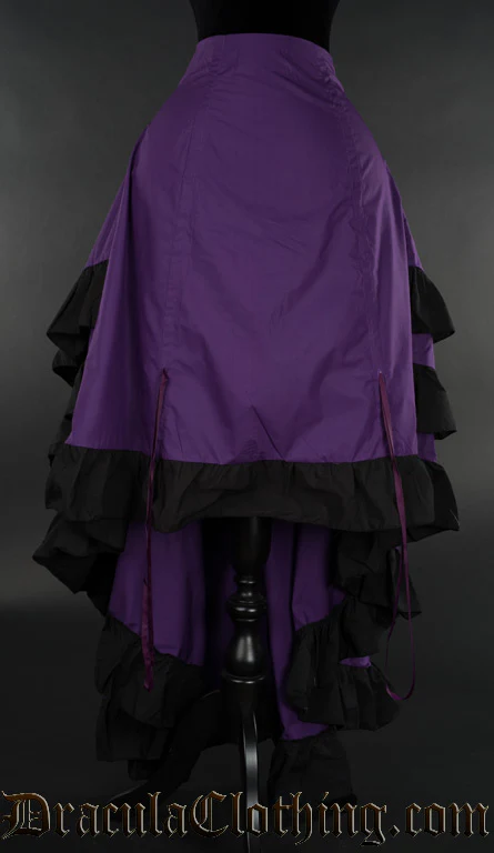 Purple Cotton Layer Bustle Skirt - Image 4
