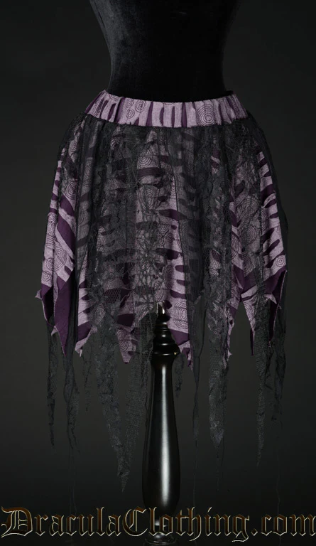 Purple Pointed Lace Skirt
