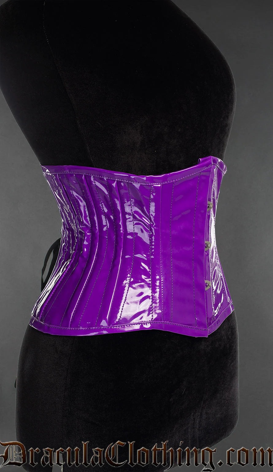Purple PVC Double Boned Waist Cincher - Image 3