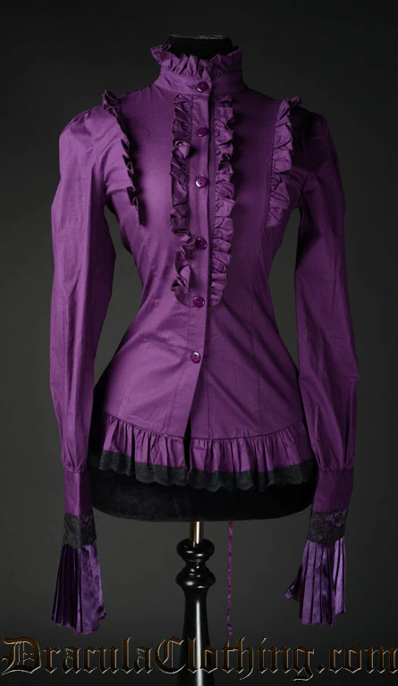 Purple Ruffle Blouse - Image 2