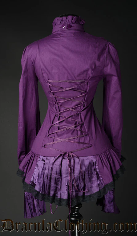 Purple Ruffle Blouse - Image 3