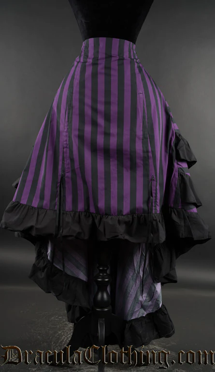 Purple Striped Layer Bustle Skirt - Image 2