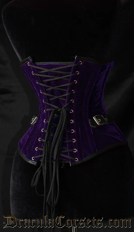 Purple Velvet Buckle Corset - Image 2
