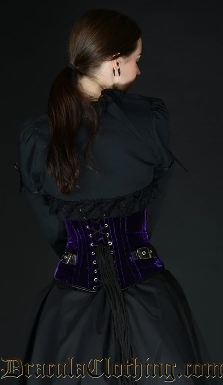 Purple Velvet Buckle Corset - Image 4