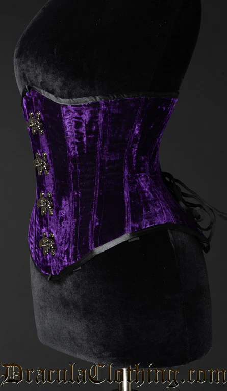 Purple Velvet Clasp Corset - Image 2