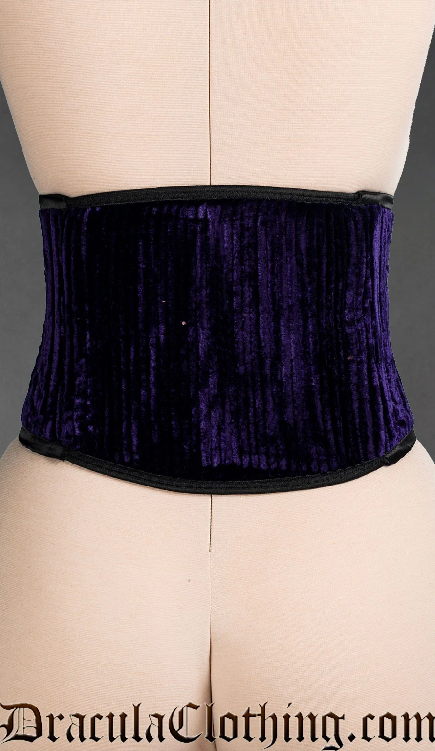 Purple Velvet Laceless Corset - Image 2
