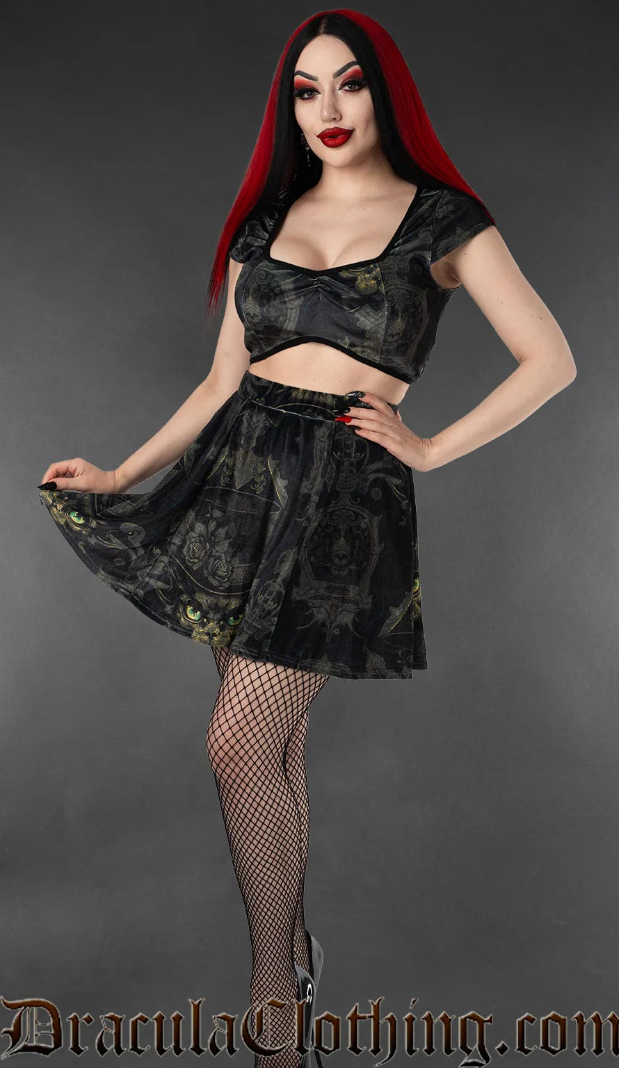 Purrfect Velvet Crop Top