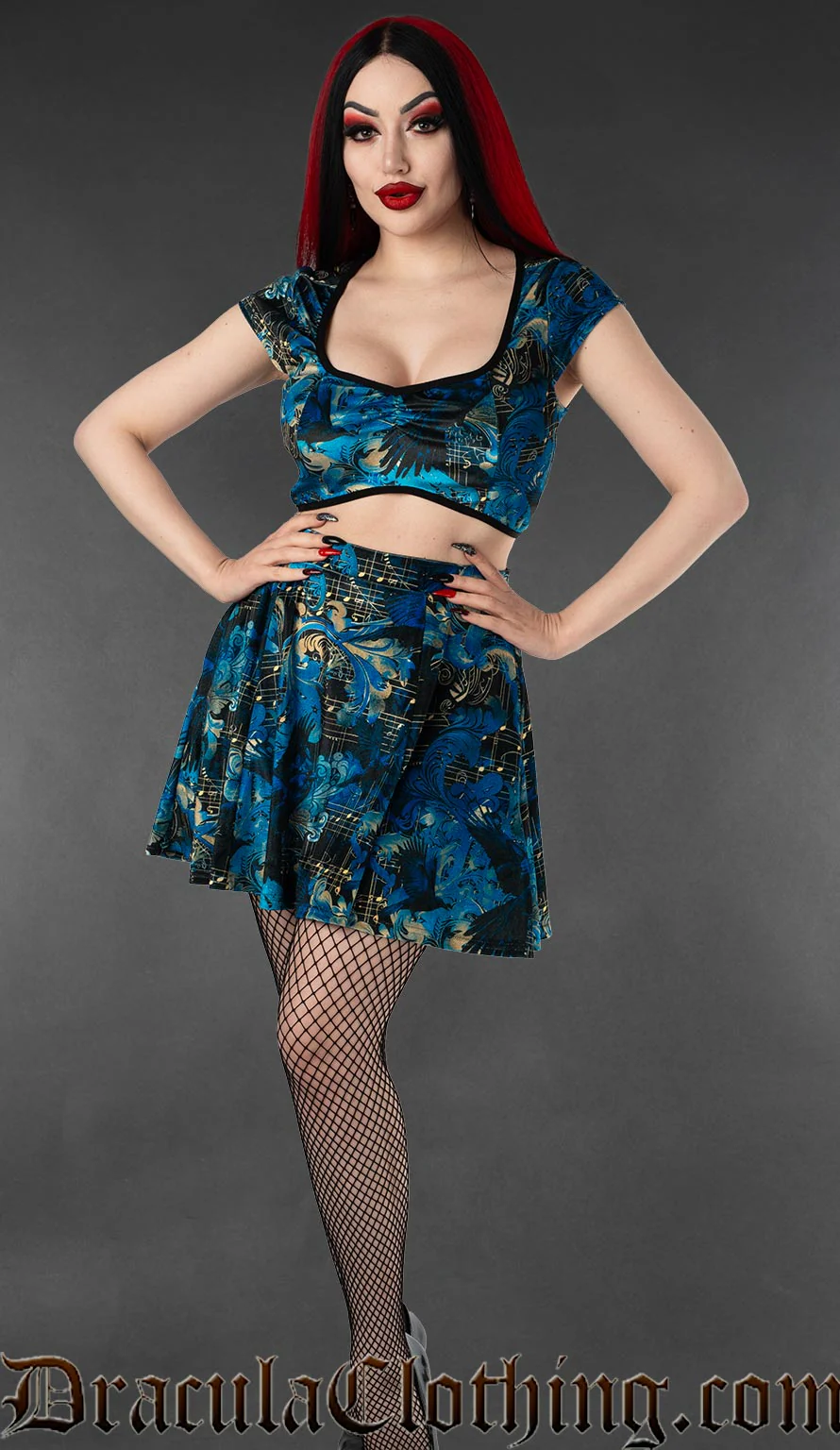 Raven Requiem Velvet Short Skirt