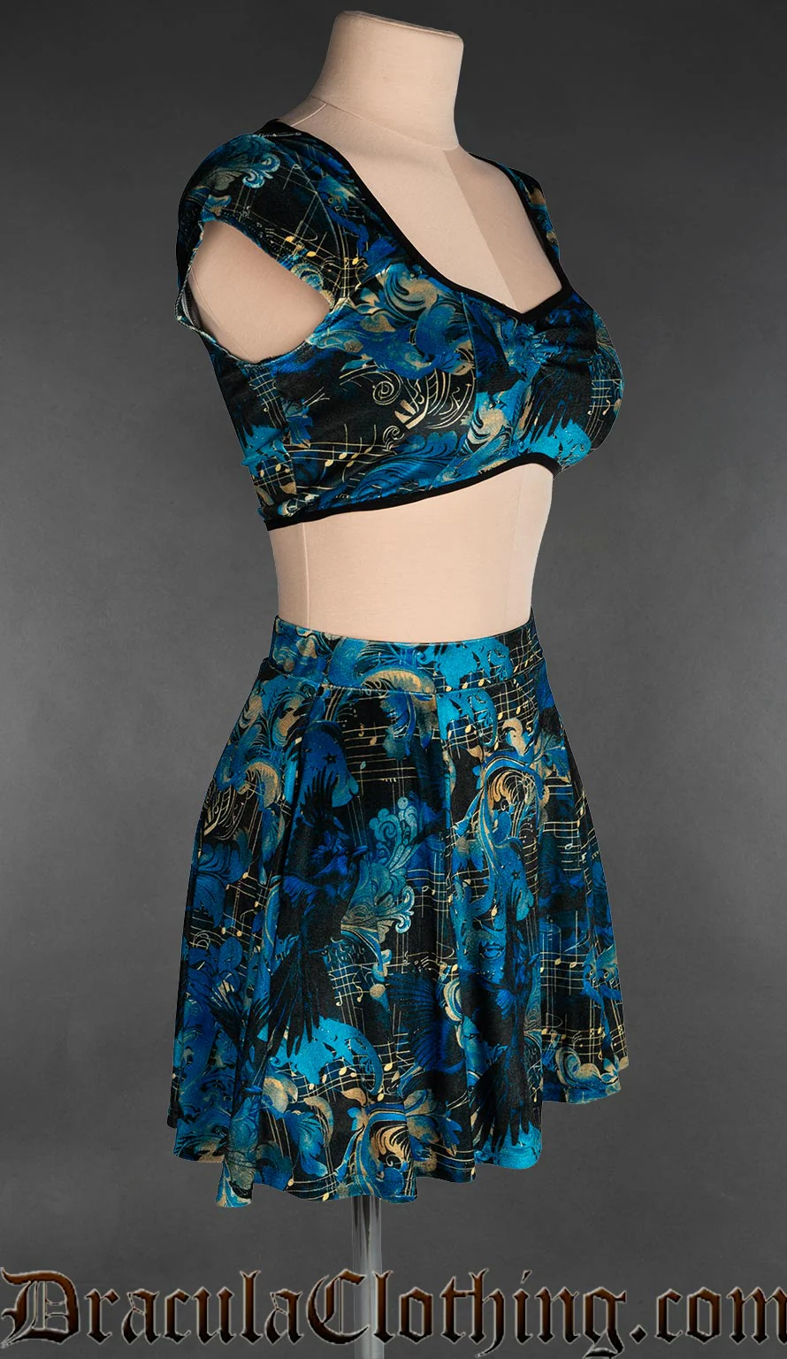 Raven Requiem Velvet Short Skirt - Image 3