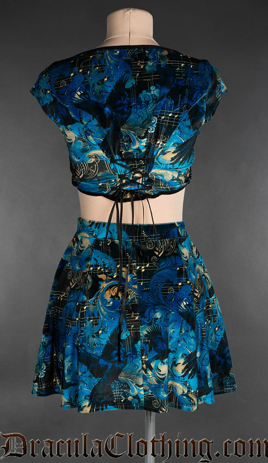Raven Requiem Velvet Short Skirt - Image 4